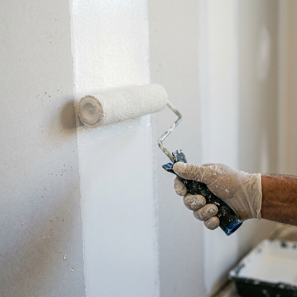 Artisan JR PEINTURE au travail